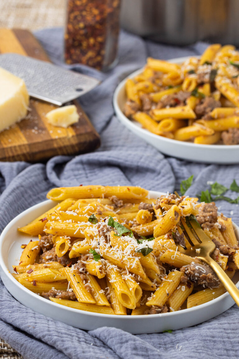 Pasta with Parma Rosa and Italian Sausage
