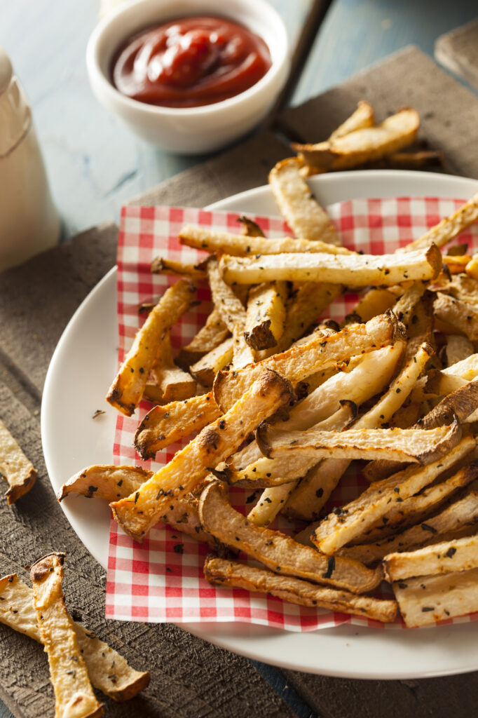 Healthy Organic Jicama Fries with Salt and Pepper