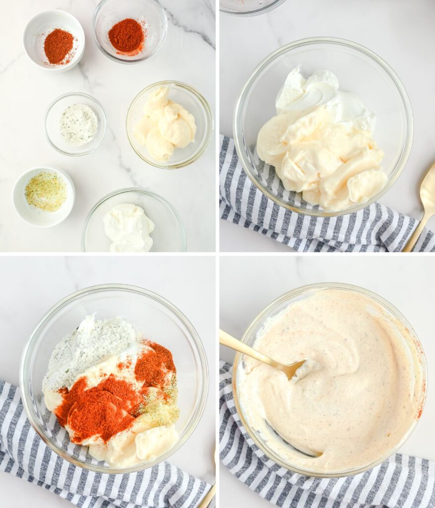 steps for making sauce. 