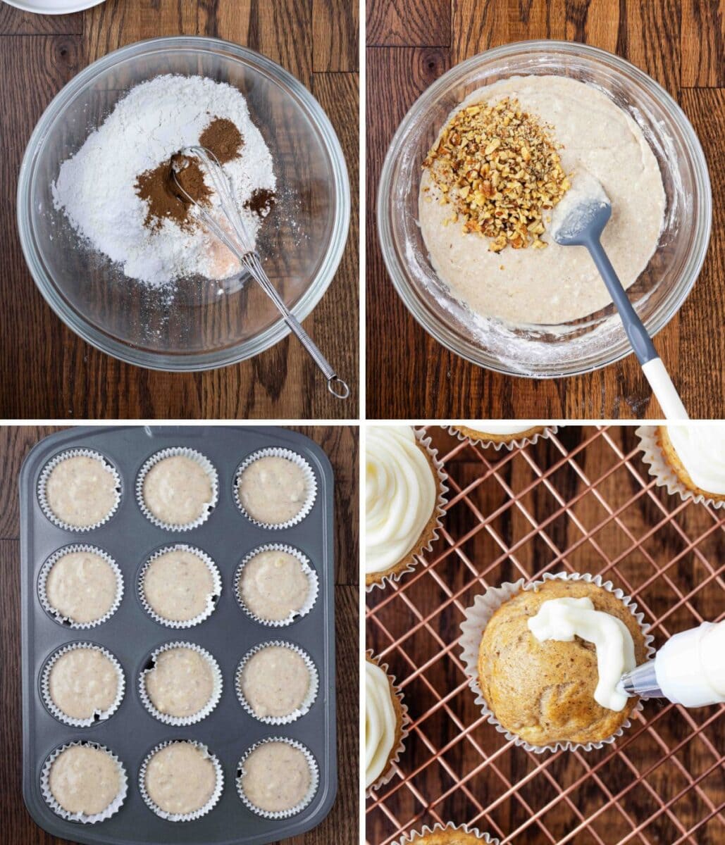 Irresistible Banana Walnut Cupcakes with Cream Cheese Frosting ...